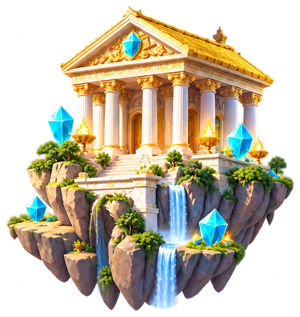 The golden, cloud-framed entrance to Olympus