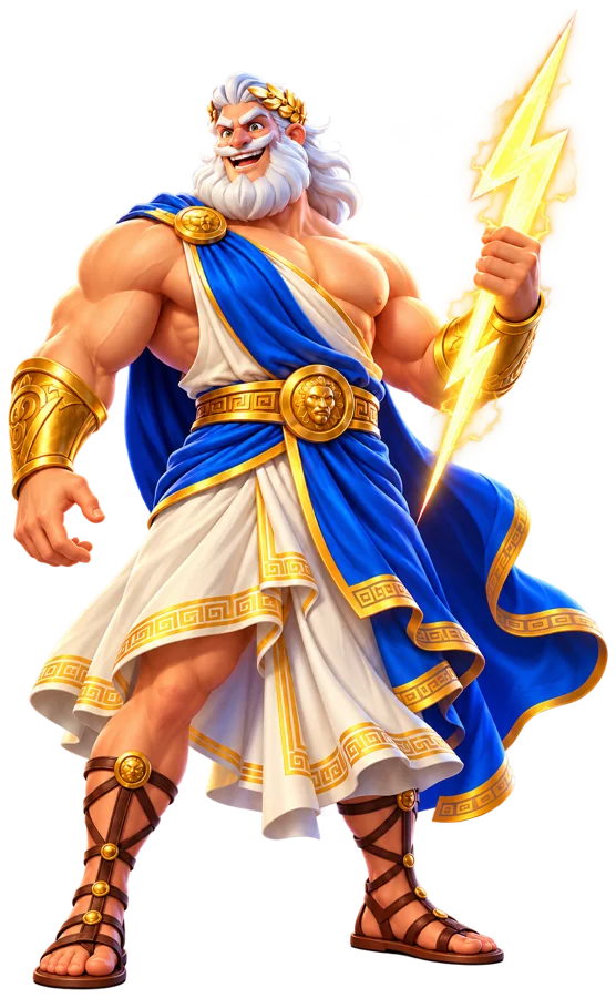 Zeus, the Thunder King, welcomes you to the world of GEM GO